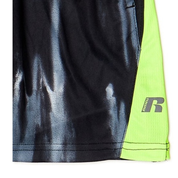 Big Boy’s Black green tie‎ dye effect Moisture-wicking Active Shorts size XXL 18 - Picture 2 of 5